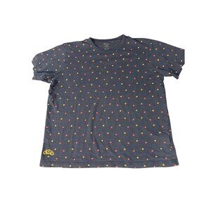 Uniqlo Omotenashi Wagashi T Shirt Navy Blue Orange Red 100% Cotton Sz Large